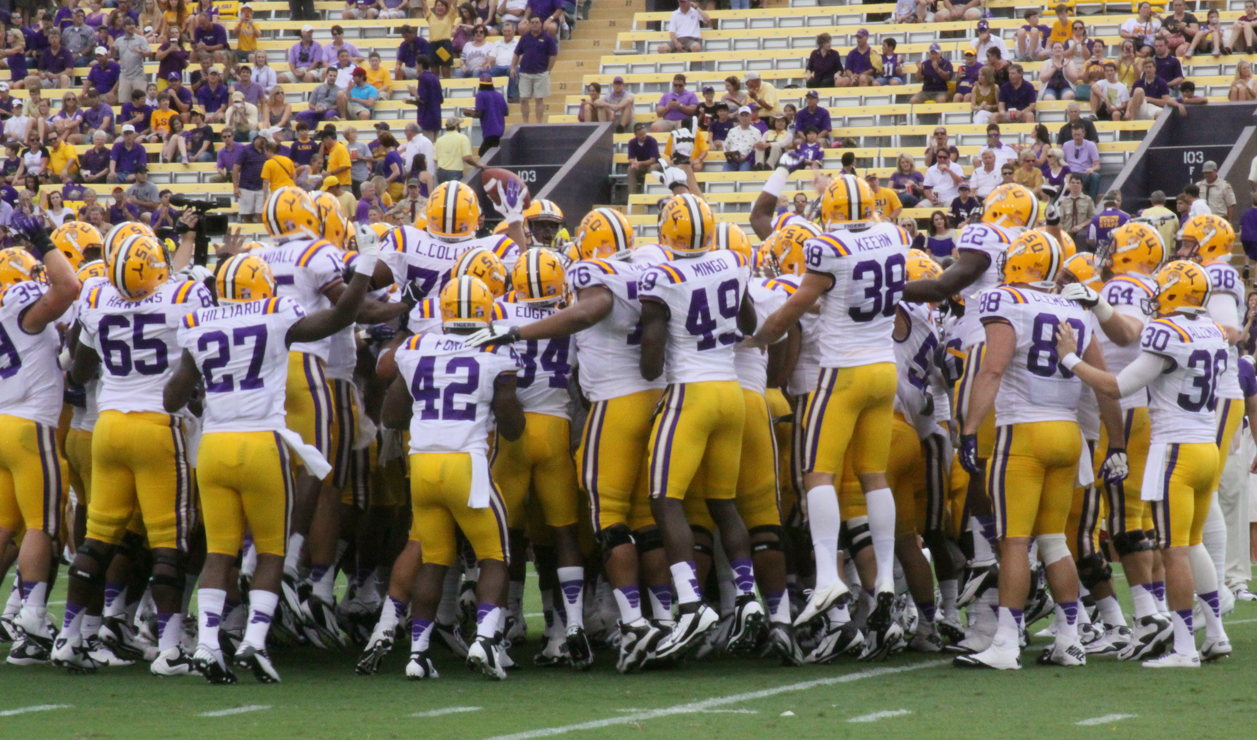 Download this Lsu Tigers Football Team Are Jumping For Joy Alabama Crimson Tide picture