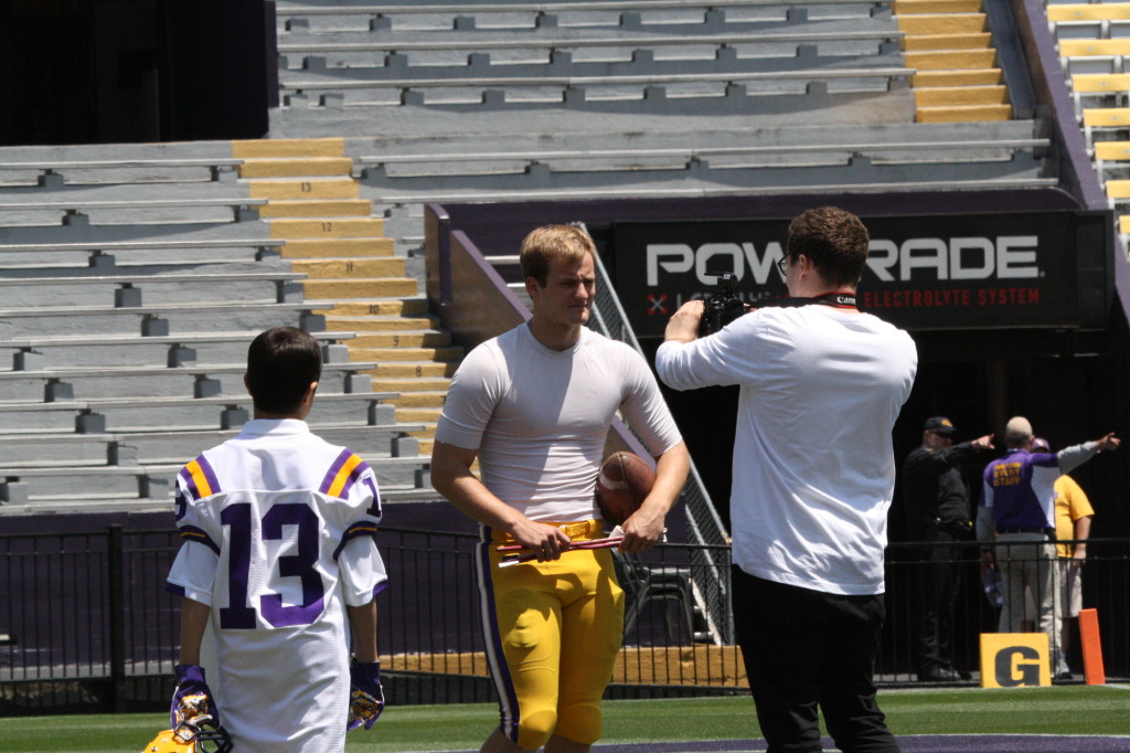 James Hariston spending time with the media.