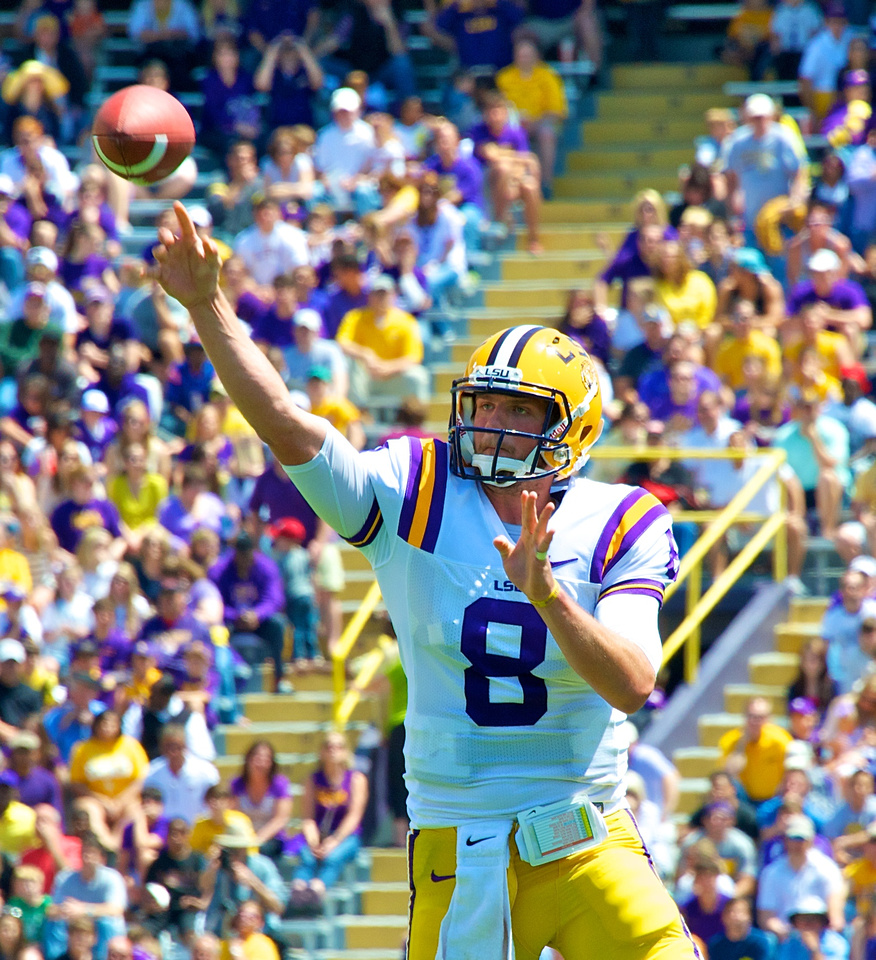 Mettenberger releases the ball.