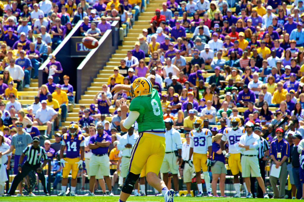 Qb Mettenberber lets one fly down the field.