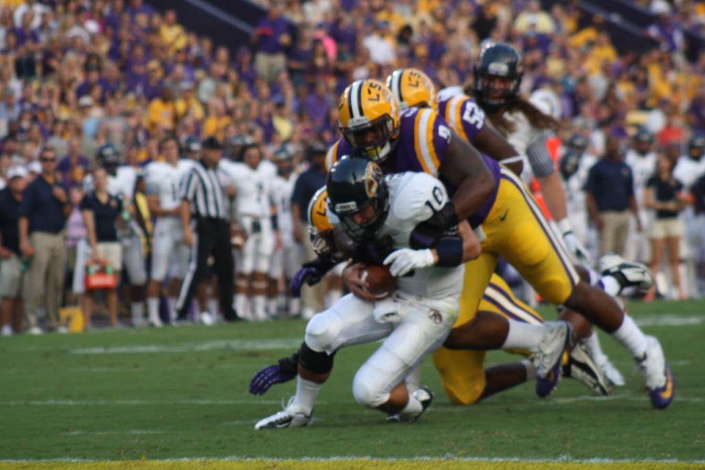 Ego Ferguson gets a sack.