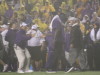 Coach Les Miles greets the Shaq at Tiger Stadium during the Auburn game.