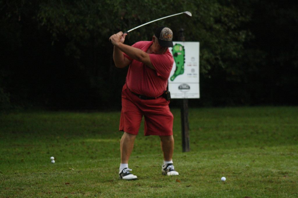 Billy is swinging away.