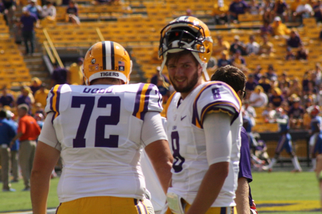 Mettenberger chilling before the game.