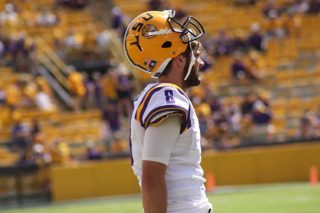 Zach hanging out before the game,