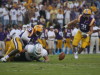 LSU defense knocks out the ball on the 1st series by Furman.... the LSU defenders surround the ball.