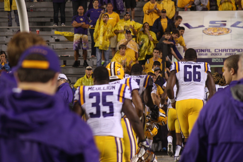 KSU Football team heading to the locker room after the Auburn Game.