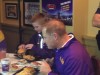 Les Miles eats with a special friend, in make a wish at TJ Ribs before the Les Miles Talk Show.