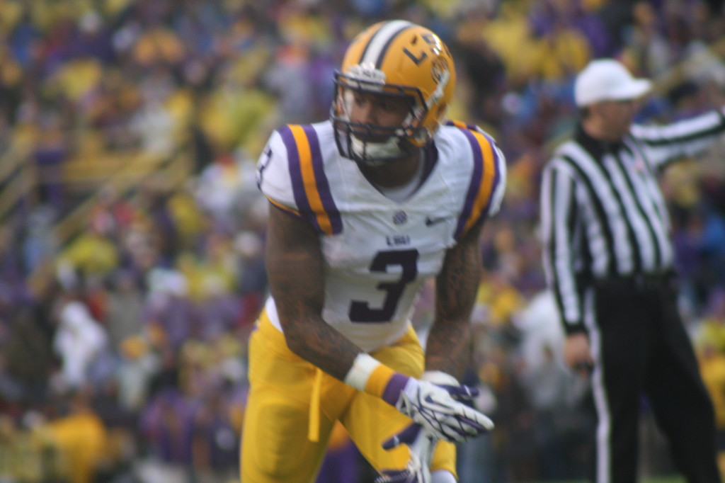 Odell Beckham,Jr lines up.....