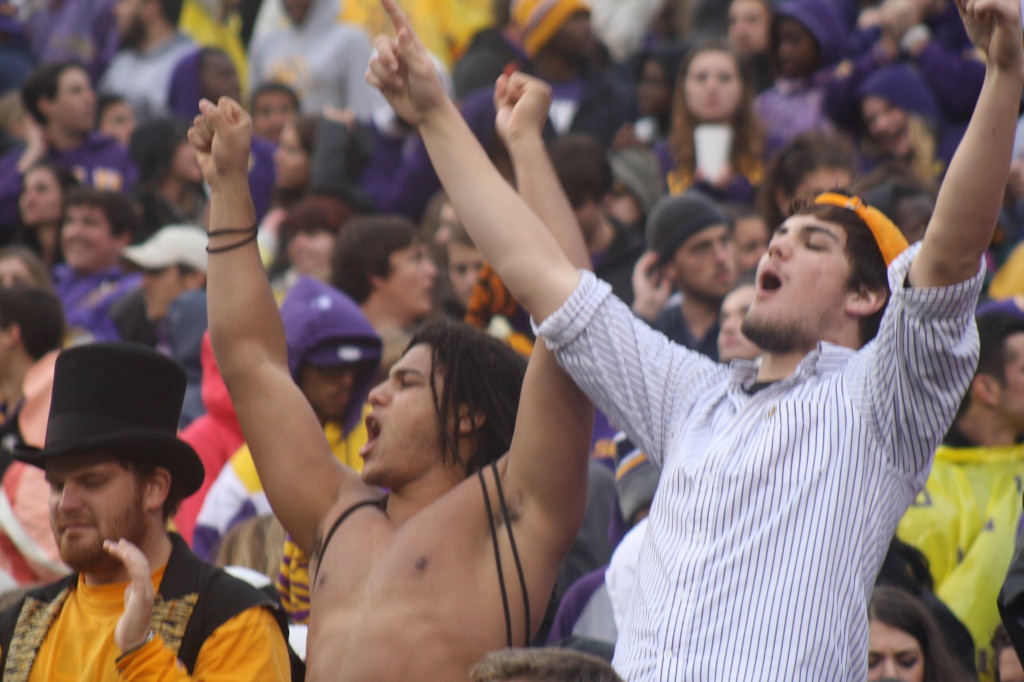 The LSU Student Section had alot to celebrate on saturday as LSU rolls 34-10 over the Aggies.
