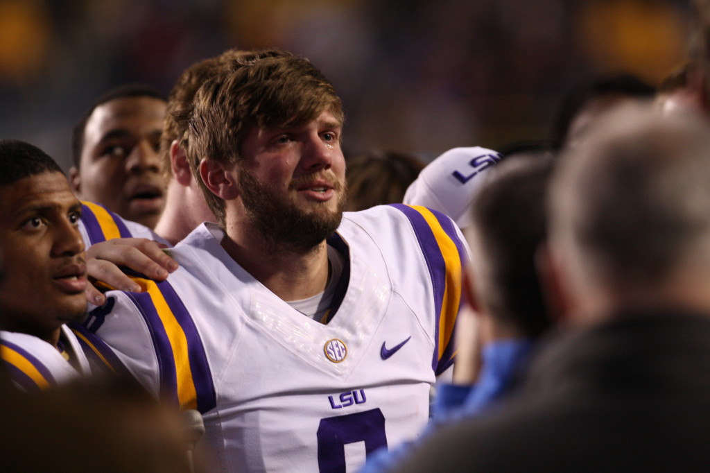 LSU QB Zach Mettenberger exits to the NFL.