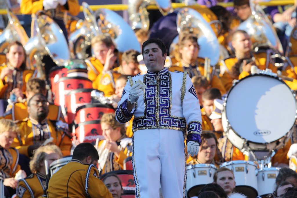 The Band Conductor Having a bite to eat