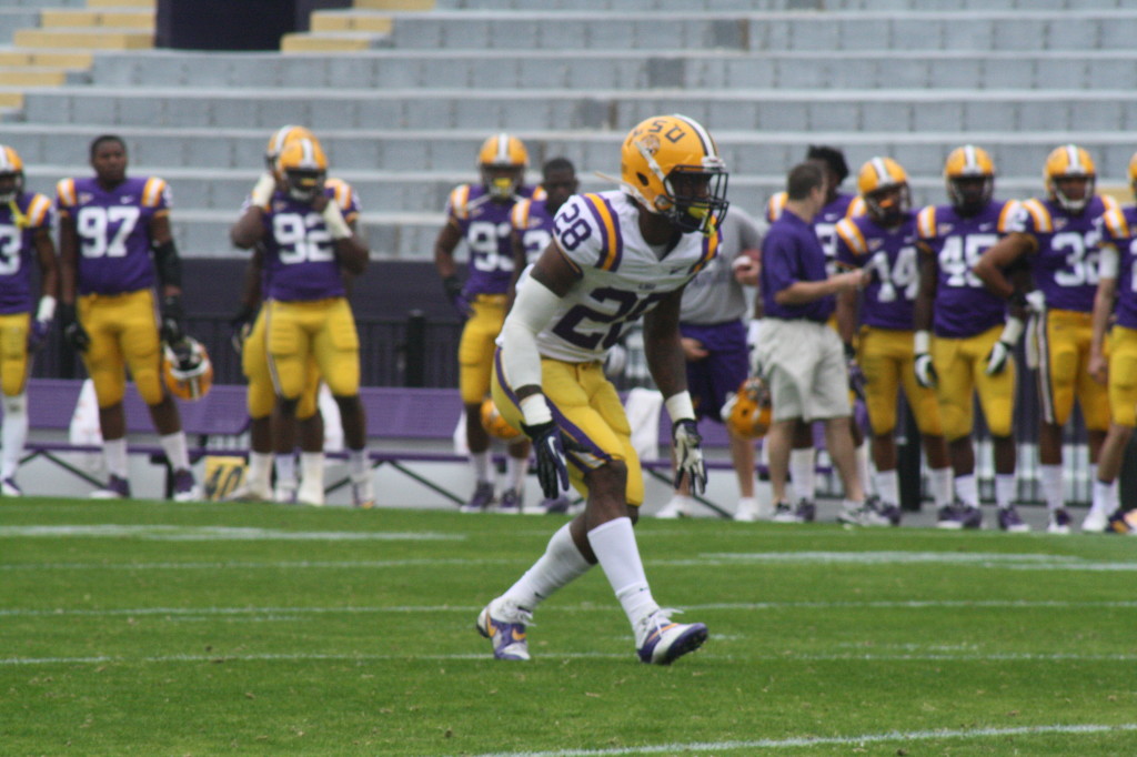 Jalen Mills expecting a play on the ball.