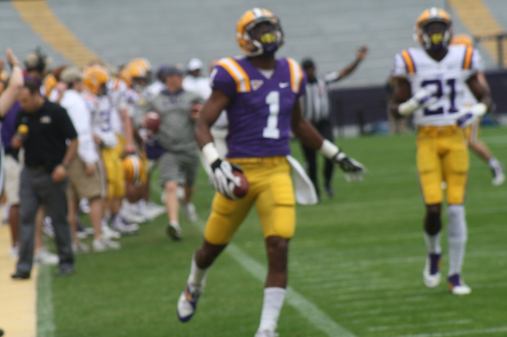 WR Rob Bolden made a big catch by the sidelines, transfer QB from Penn State