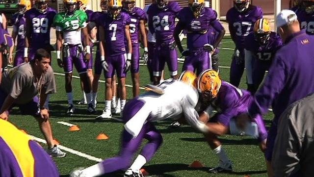 Big Cat Drill – LSU football spring practice 2014