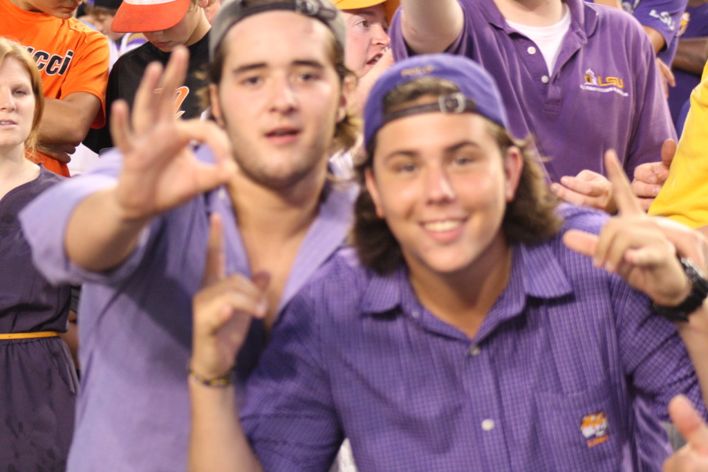 A couple of cool LSU Football Fans that made the photo selection