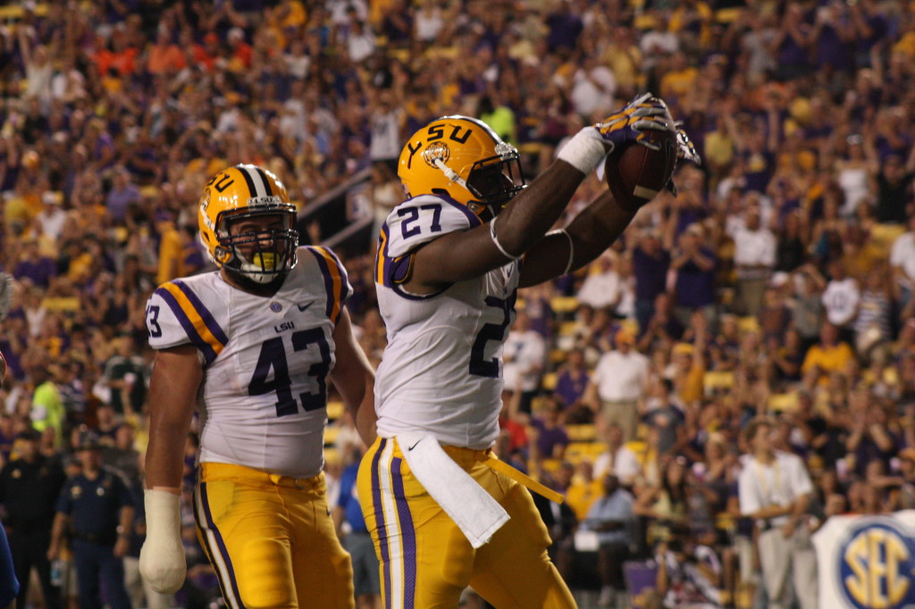Rb Hillard celebrates his 2 point conversion