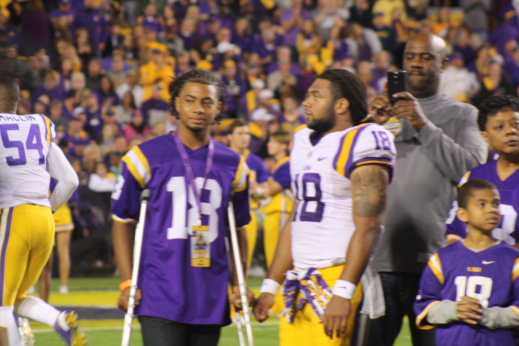 LSU Terrence Magee hanging out with family.