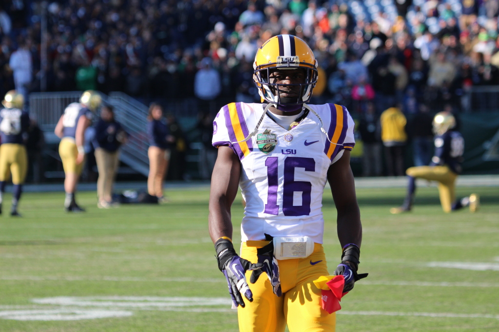 LSU Tre'Davious White getting ready for the Music City Bowl.