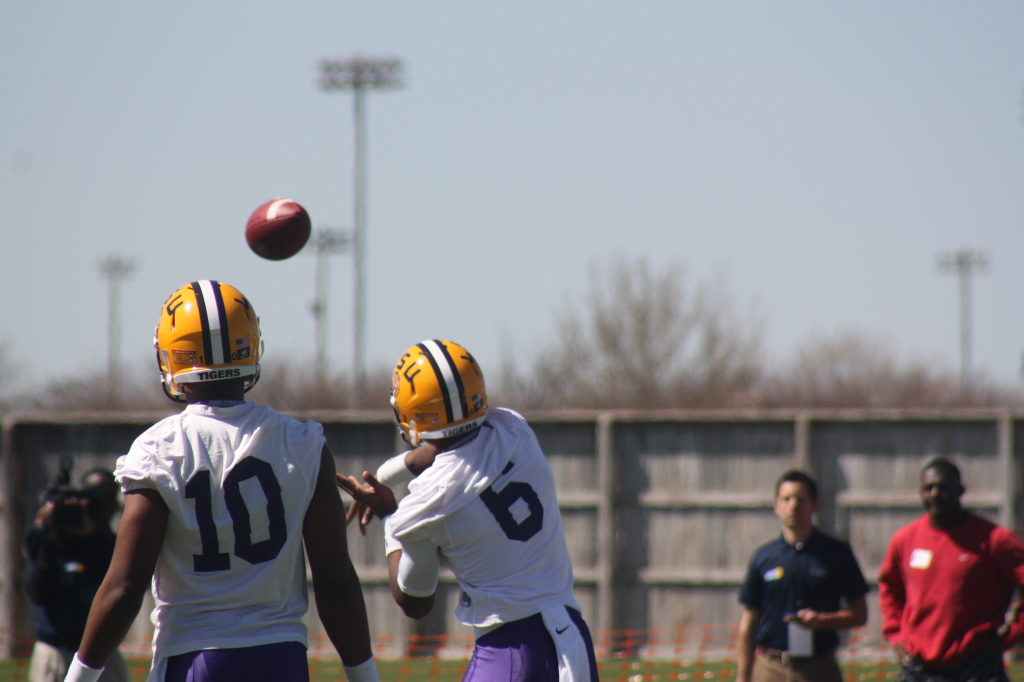 LSU Harris lets one fly. 