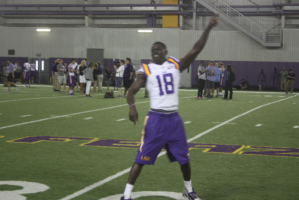 LSU Tre'Davious White, awarded the new no.18 jersey.