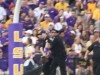 A LSU Fan will be spending a 3 day weekend in the county jail as he tried to run across the field, when the policeman corner him he gave up running.