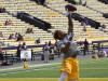 LSU rb Derrius Guice brings one in, pregame.