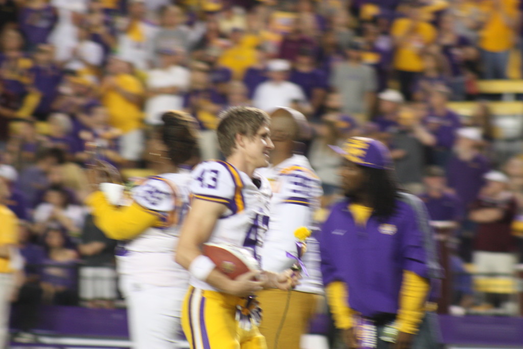 S Tommy LeBeau from Monroe,La runs thru on LSU Senior Day