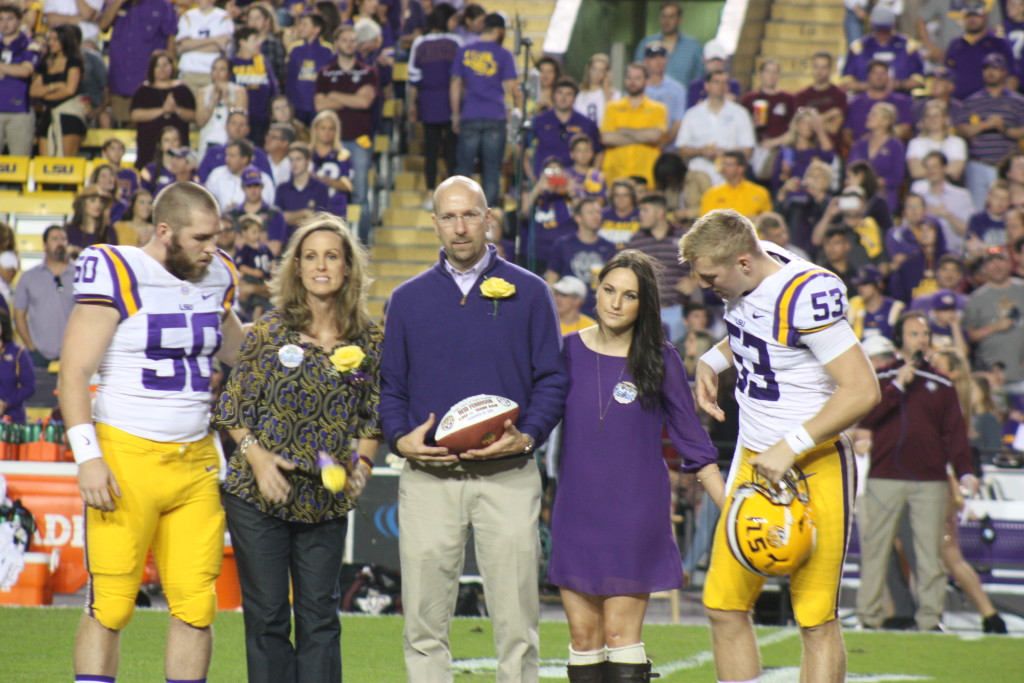 The brothers Blake and Reid Ferguson from Bufford,Ga taking pics with their family.