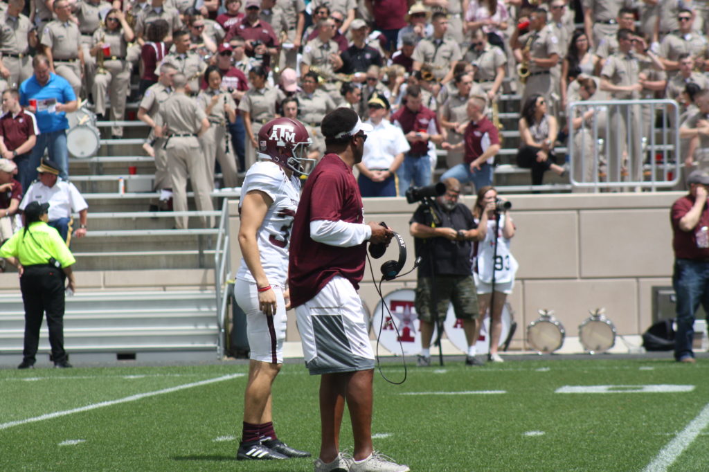 Coach Sumlin enjoying the Spring Game