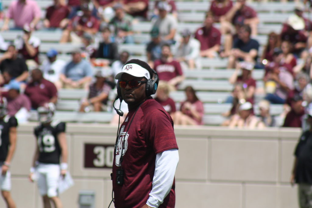 Here is a good shot of Coach Sumlin.